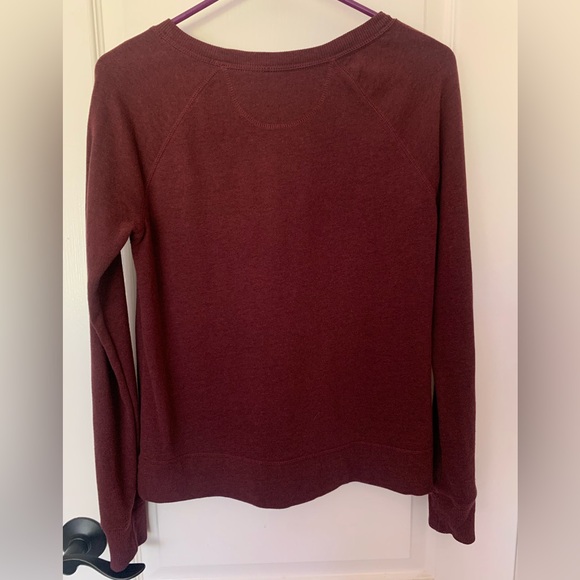 Merona Women’s Maroon Purple Soft Long Sleeve Top Sweatshirt - Size Small - Picture 3 of 12